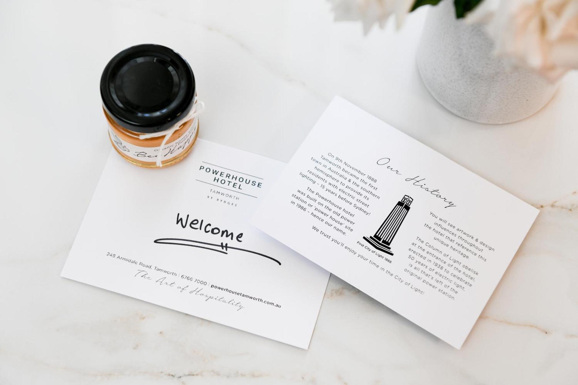 Powerhouse Hotel Tamworth By Rydges Εξωτερικό φωτογραφία Welcome card